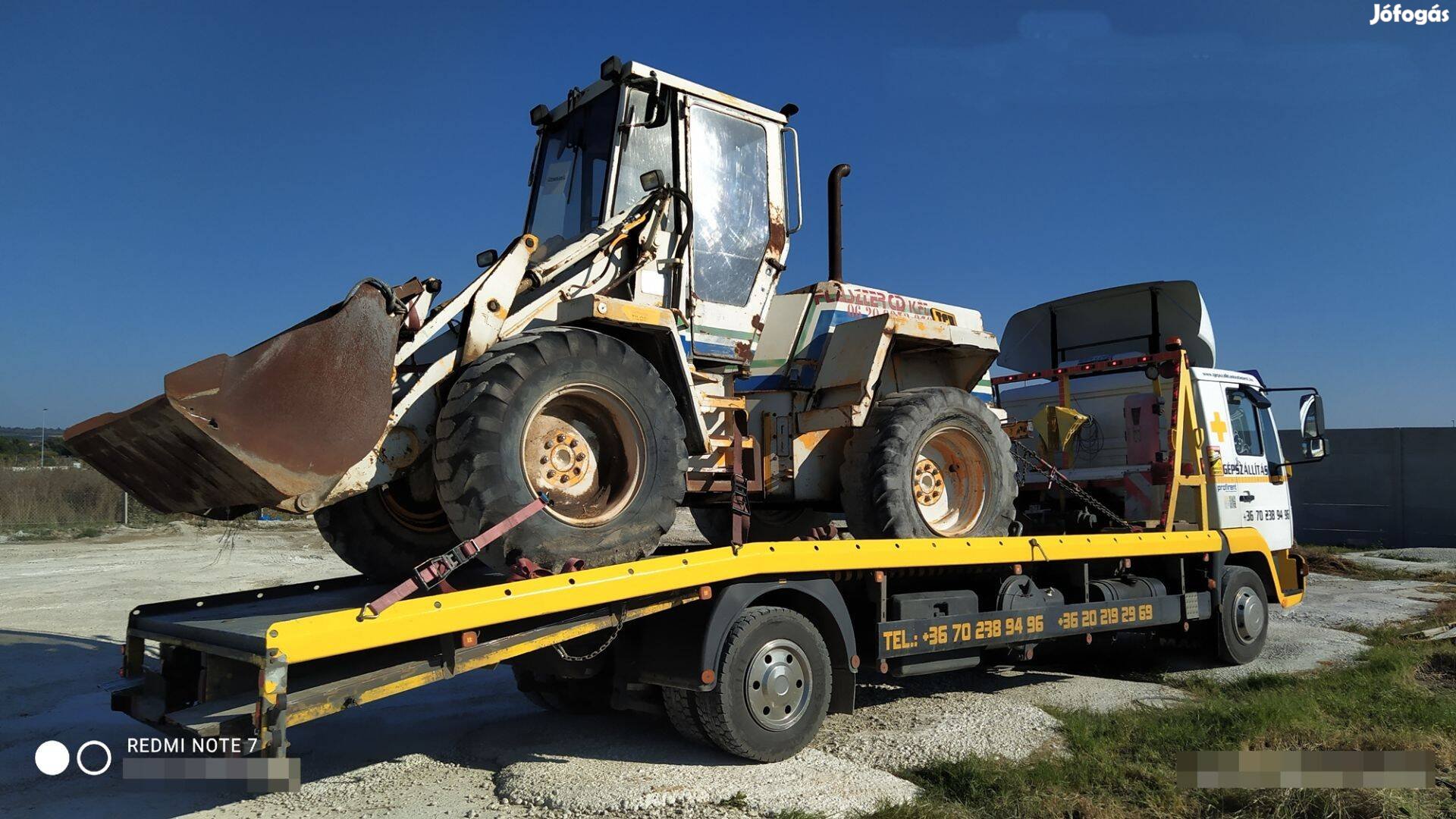 Gépszállítás munkagép targonca traktor mezőgazdasági gép szállítás