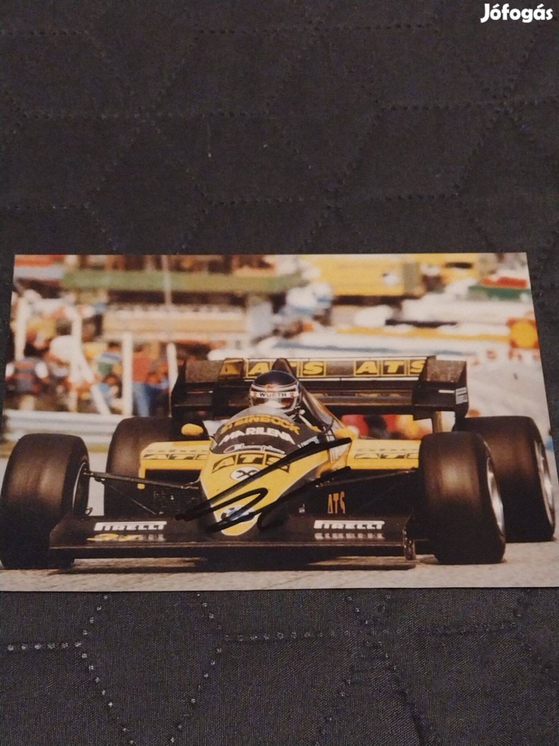 Gerhard Berger Forma-1 versenyző eredeti aláírása