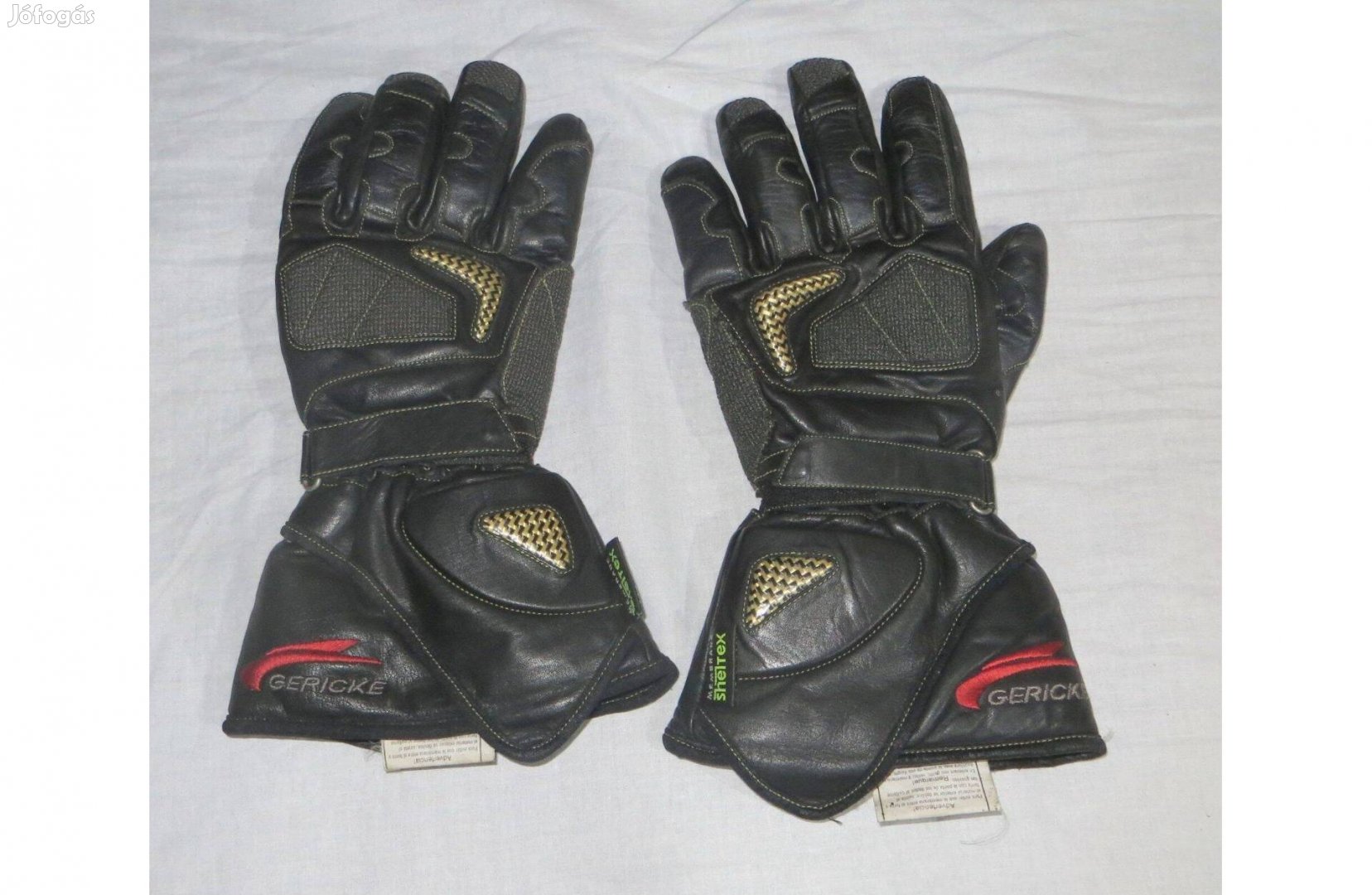 Gericke fekete motoros téli bőr kesztyű XL-s
