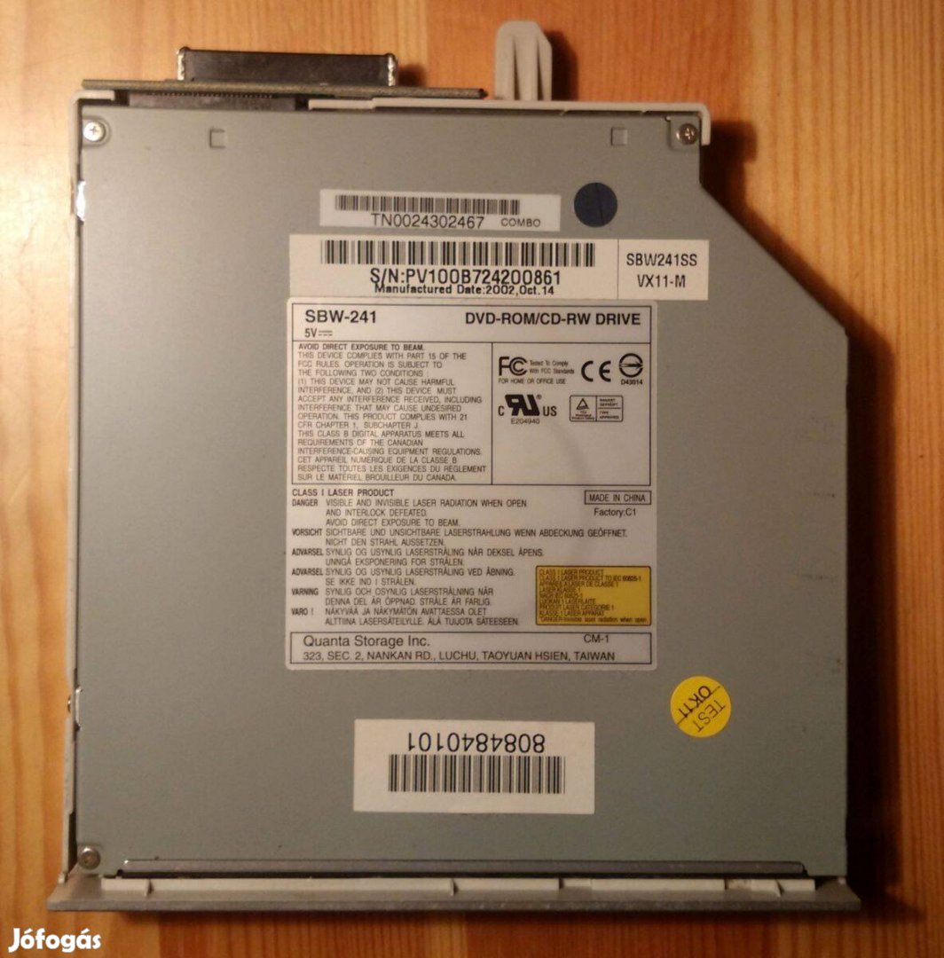 Gericom 2440 Laptop DVD-ROM/CD-RW IDE-s (teszteletlen)