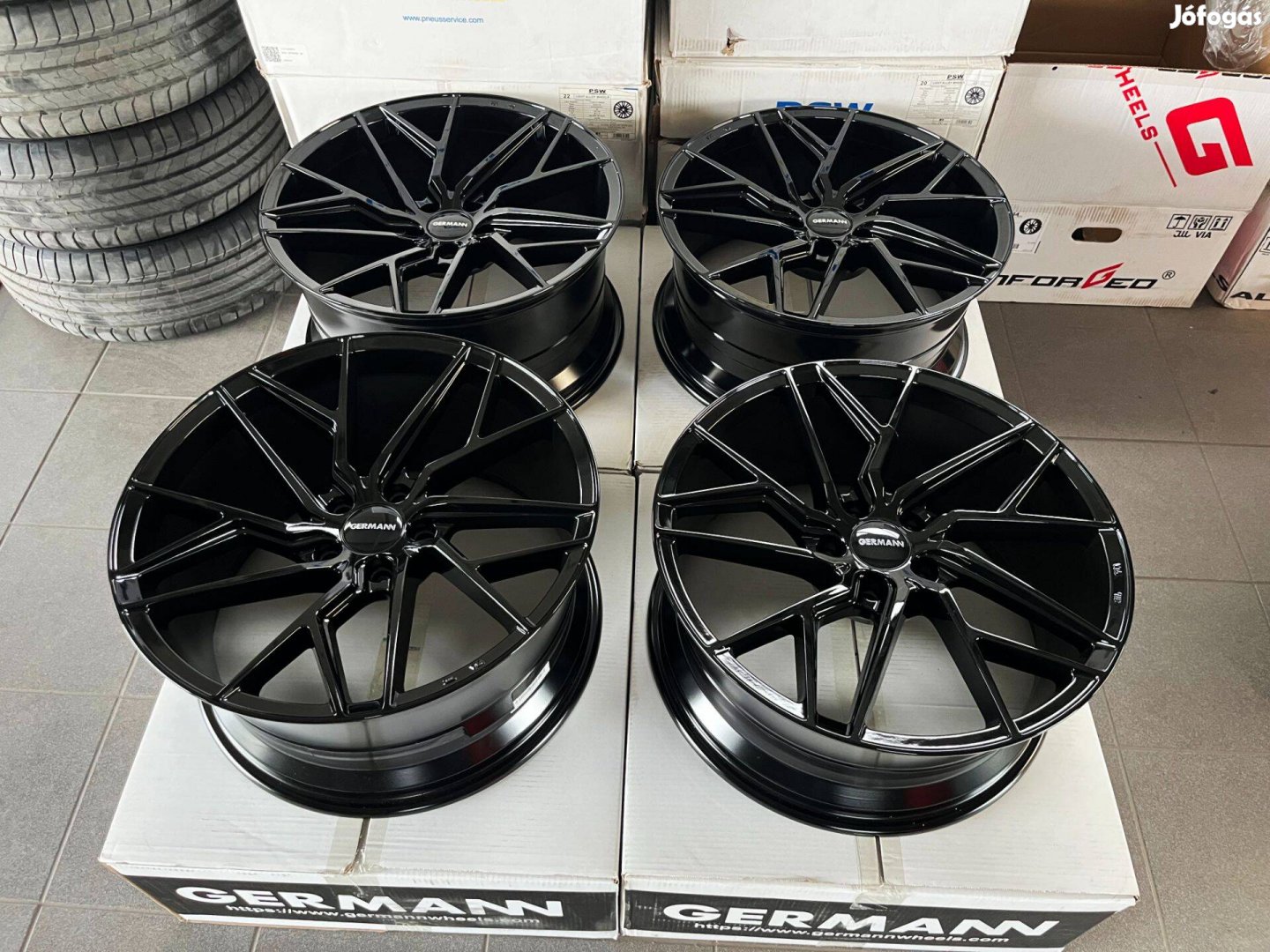 Germann 19" 5x112 kétszéles fekete alufelni 19 coll Mercedes BMW G30