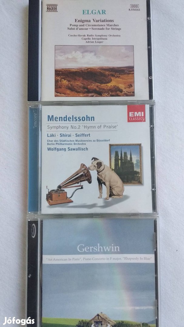 Gershwin Elgar Mendelssohn CD csomag 