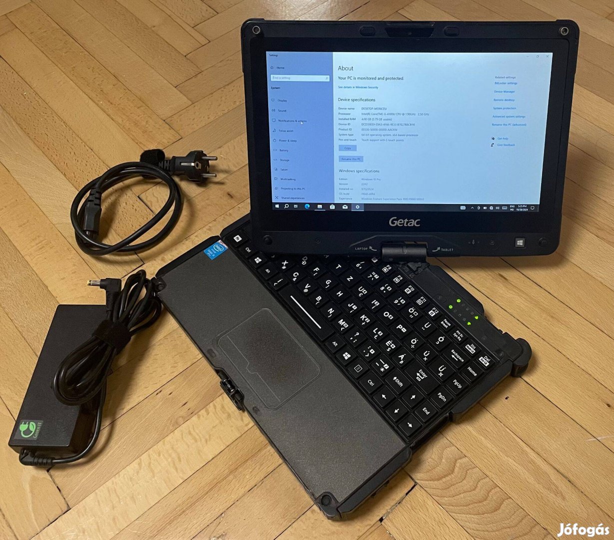 Getac (Bosch) V110 Ütésálló diagnosztikai laptop Magyar,új akku