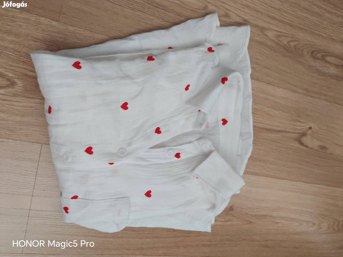 Gézes pamut anyagu szivecskés női blúz XL