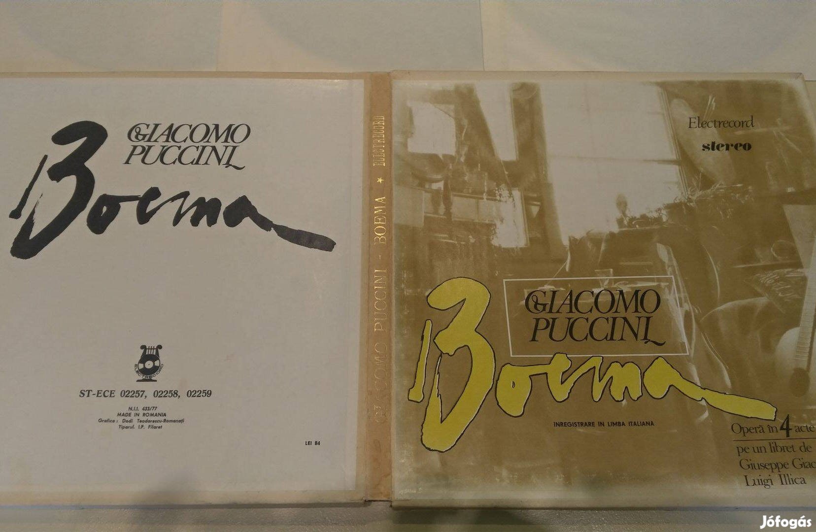 Giacomo Puccini Boema ( A Bohémélet ) opera 3db LP-n