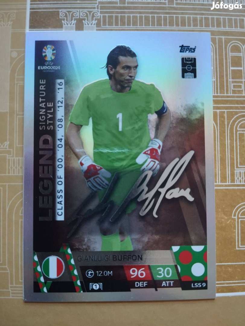 Gianluigi Buffon (Olaszország) Legend Signature Style Euro 2024 kártya