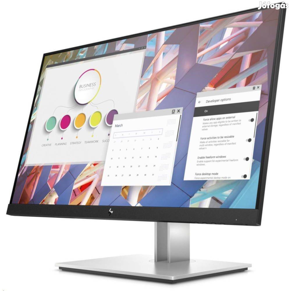 Giga ajánlat! 24" HP E24 G4 IPS Fullhd monitor, számla, gari