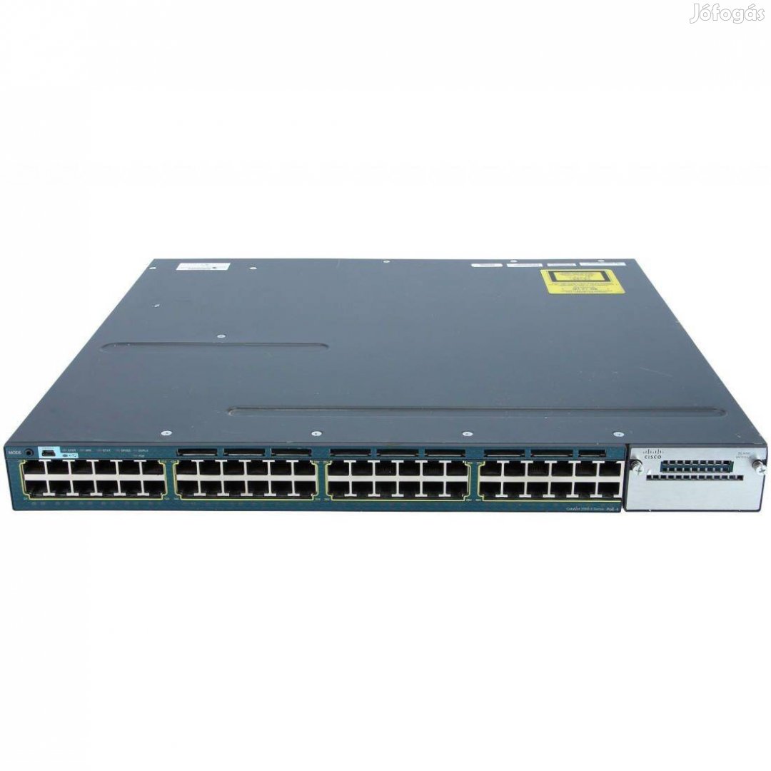 Giga ajánlat! Cisco C3560X-48P-S 48 portos switch számlával, garanciáv