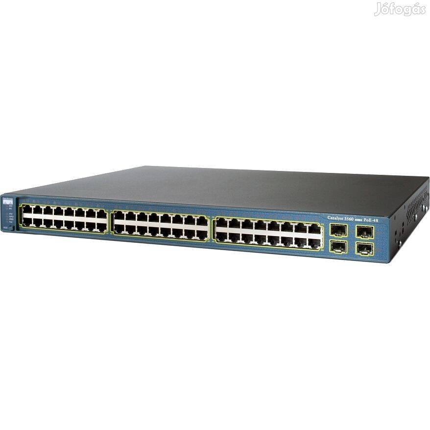 Giga ajánlat! Cisco C3560-48PS-S 48 portos switch számlával, garanciáv