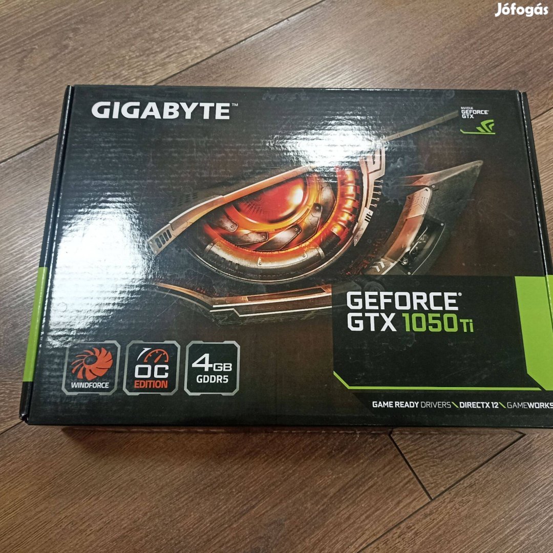 Gigabyte 1050TI(OC Edition) 4GB windforce újszerű