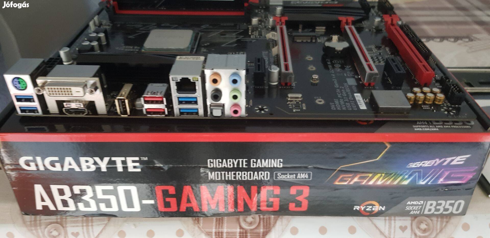 Gigabyte AB 350 Ganing3 Ryzen procival,8Gb 3200mhz RGB DDR4 rammal