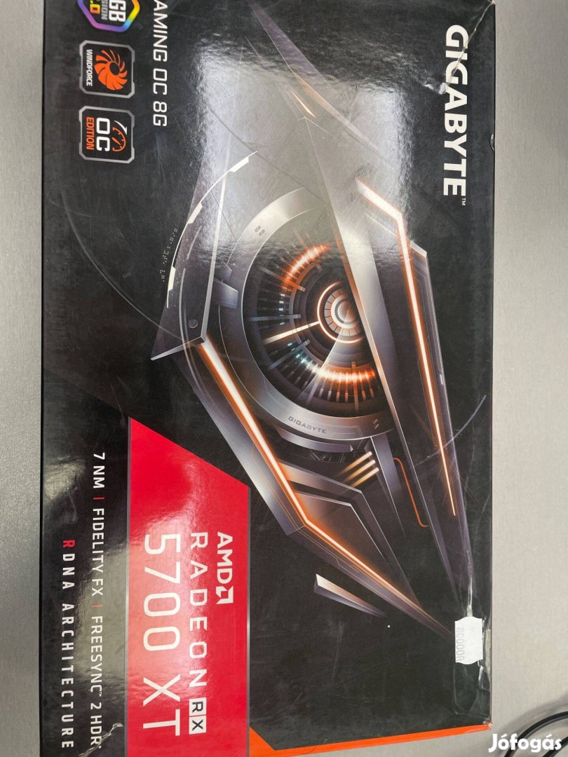 Gigabyte Amd Radeon RX 5700XT 8GB videókártya 6hó jótállás/számla