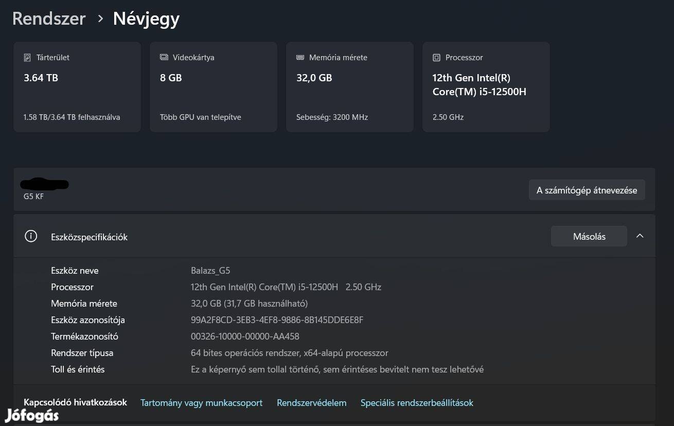 Gigabyte G5 Gamer notebook