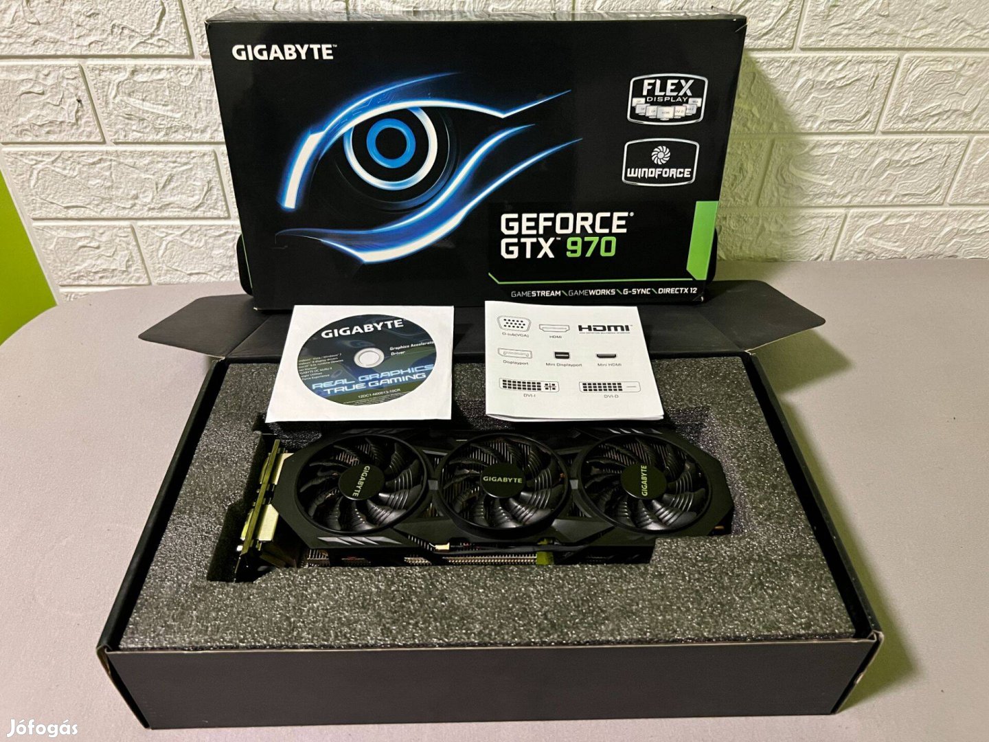 Gigabyte Geforce Gtx 970 Windforce 4GB Gddr5 256bit videókártya dobozá