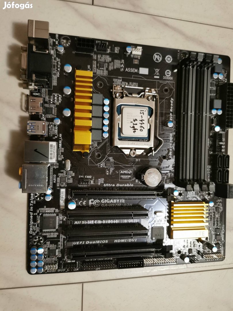 Gigabyte alaplap + i5 4460 