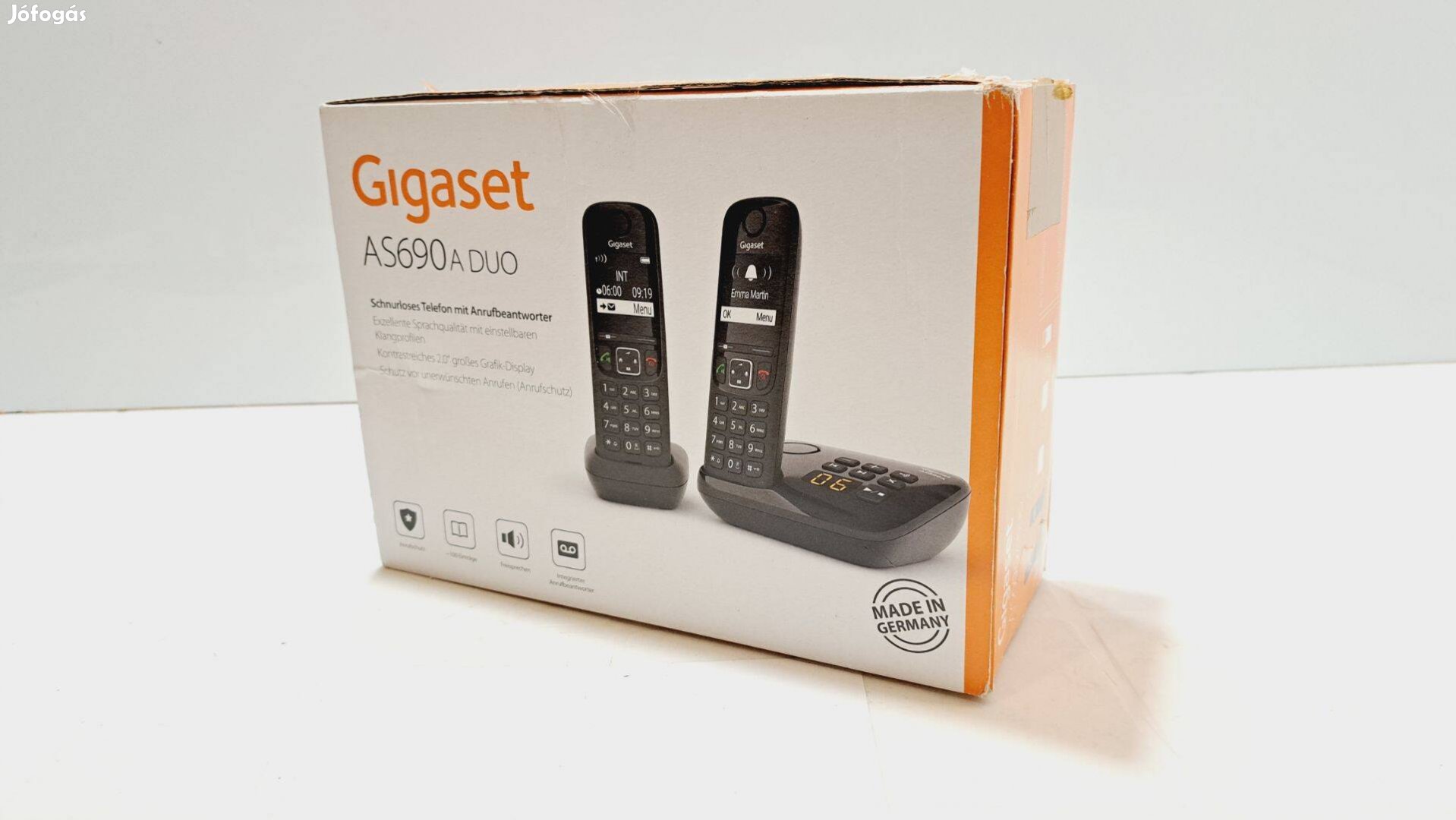 Gigaset AS690A Duo - vezeték nélküli DECT telefon 2 kézibeszélővel