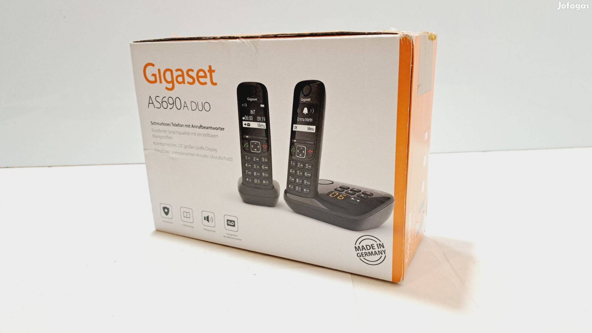 Gigaset AS690A Duo - vezeték nélküli DECT telefon 2 kézibeszélővel