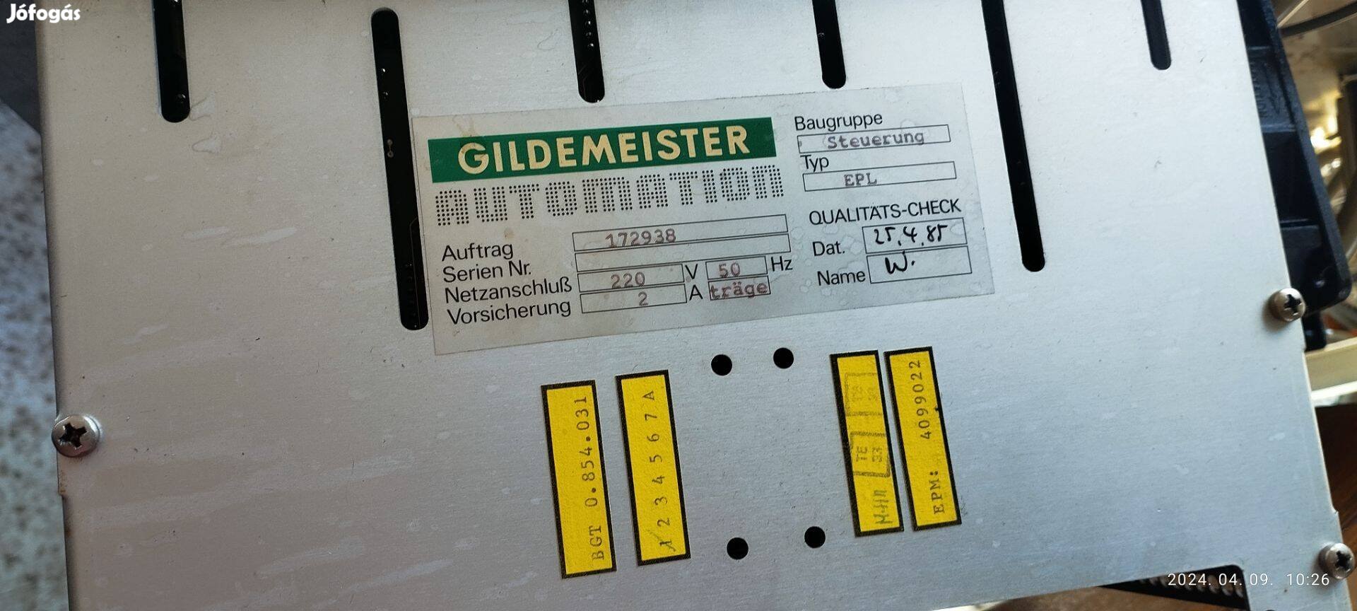 Gildemeister CT40 vezérlőpanel