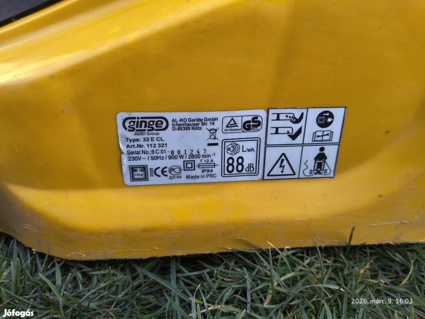 Ginke Al-Ko Classic 32E elektromos fűnyíró