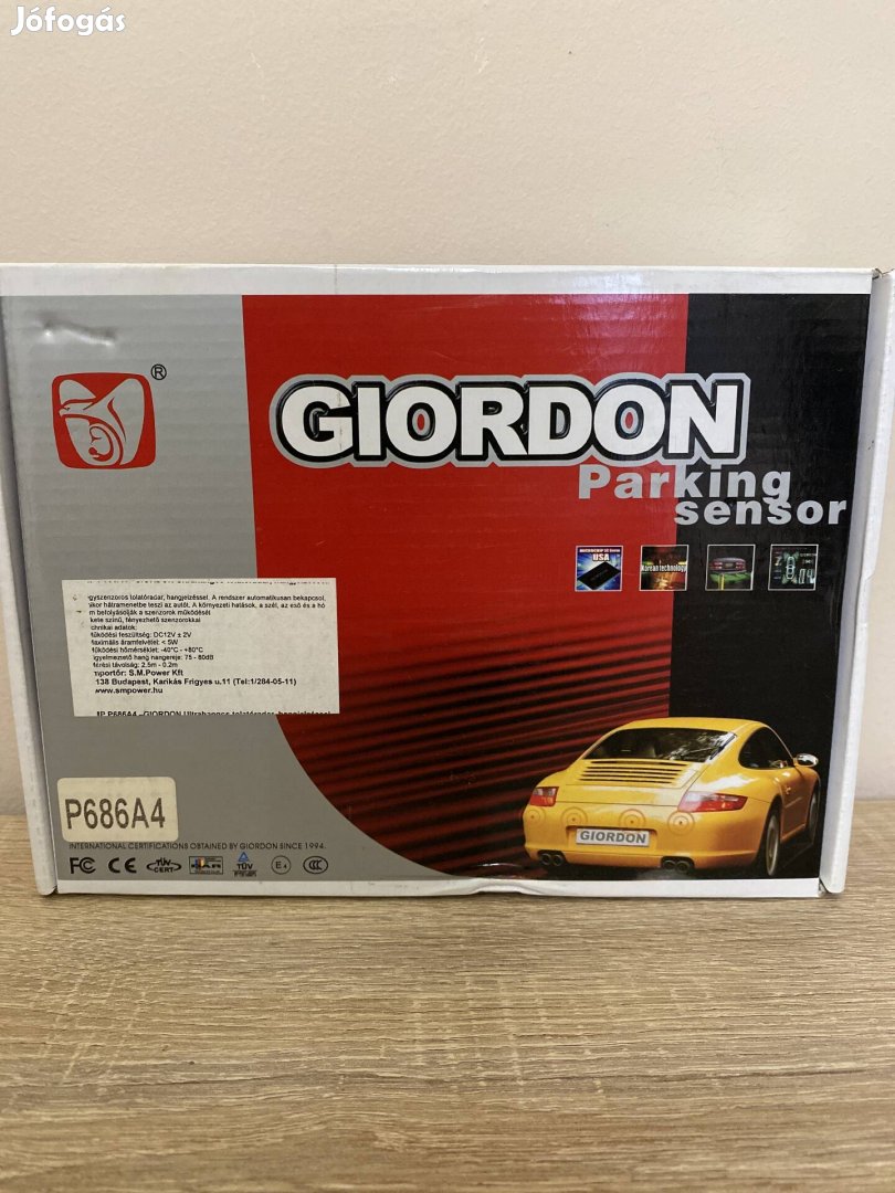 Giordon P686A4 gépkocsi tolatóradar