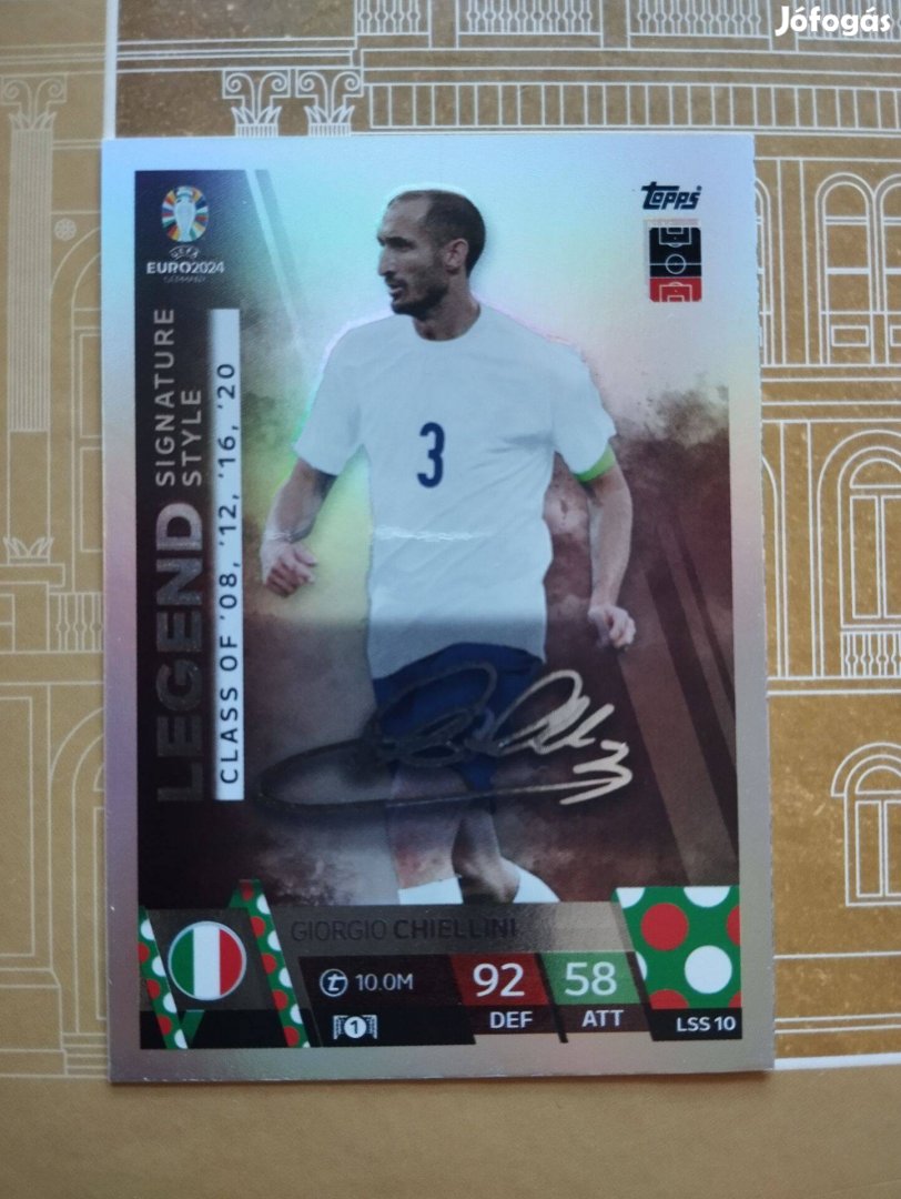 Giorgio Chiellini Olaszország Legend Signature Style Euro 2024 kártya