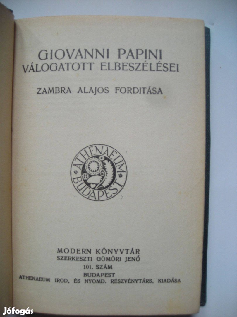 Giovanni Papini Válogatott elbeszélései