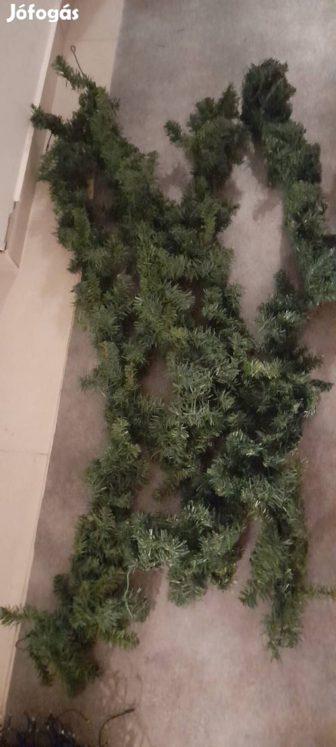 Girland műfenyő kb.150 cm karácsonyi dísz