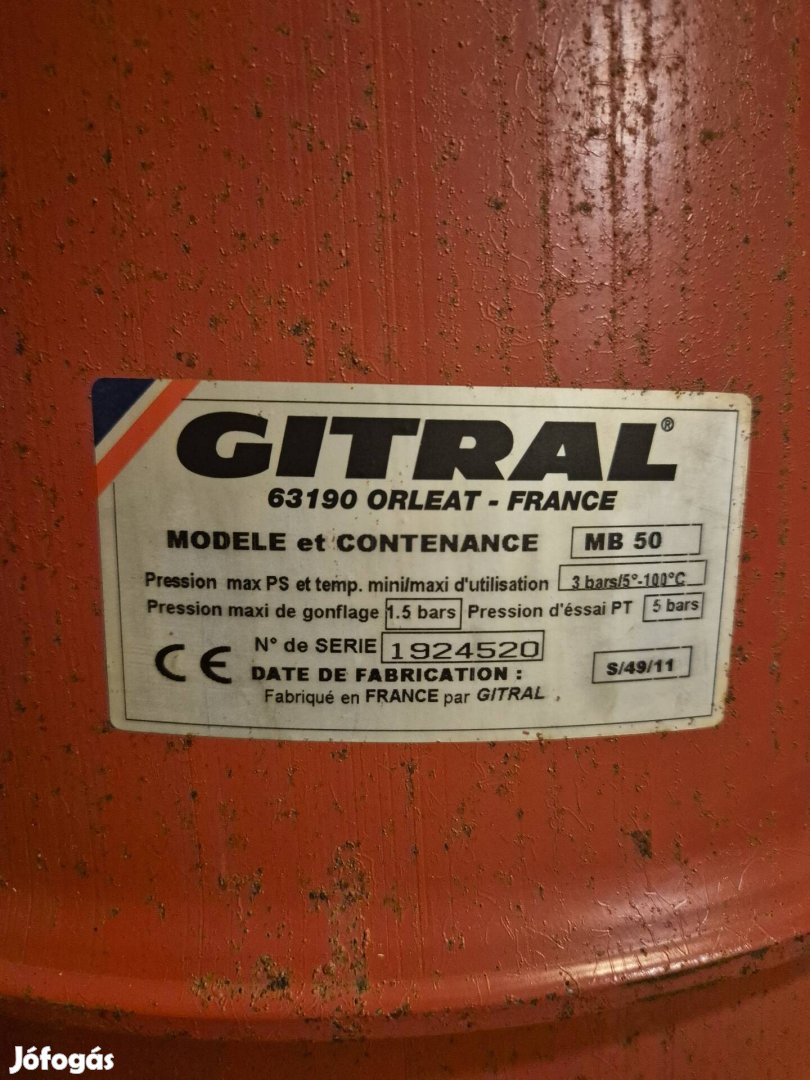 Gitral MB-50 tágulási tartály 