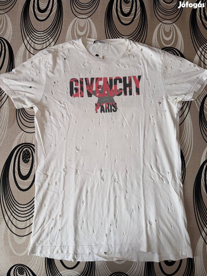 Givenchy Paris szaggatott póló XXL