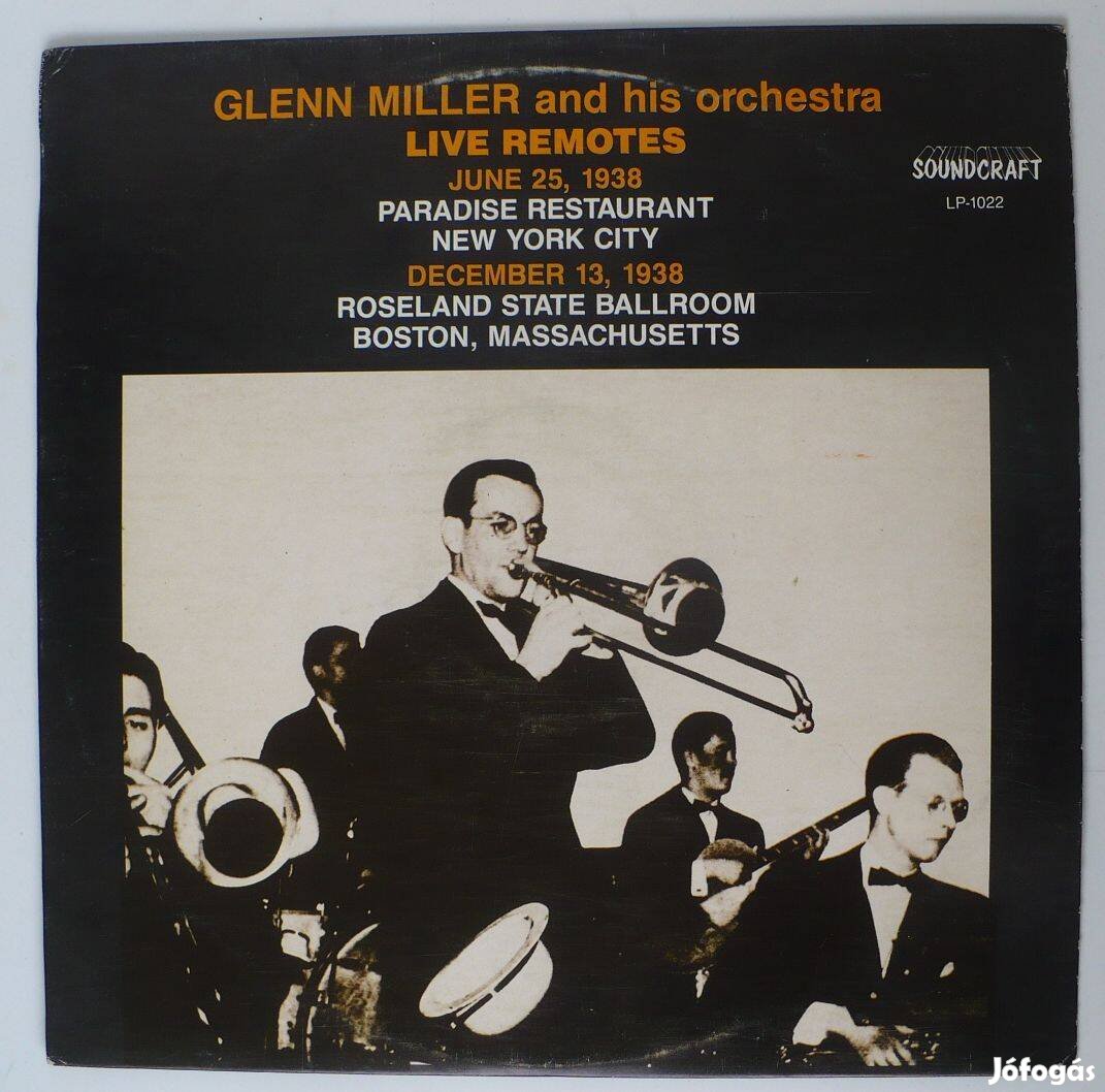 Glenn Miller Live Remotes (1938, jazz, angol-jamaikai LP, EX állapot)