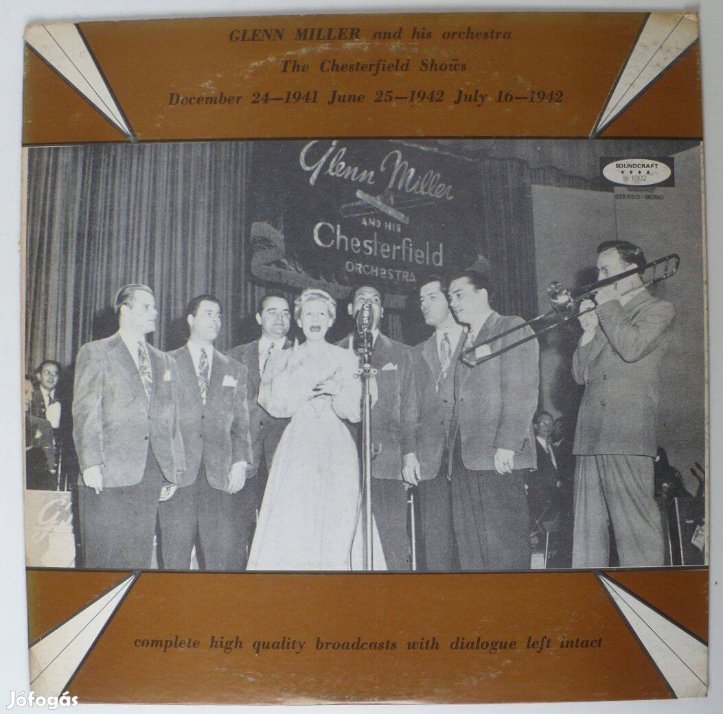 Glenn Miller live jazz (1941-42, angol-jamaikai nyomású EX áll. LP)