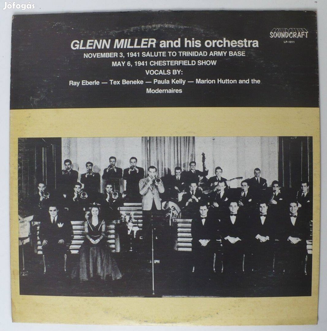 Glenn Miller live jazz (1941, angol-jamaikai EX állapotú LP)