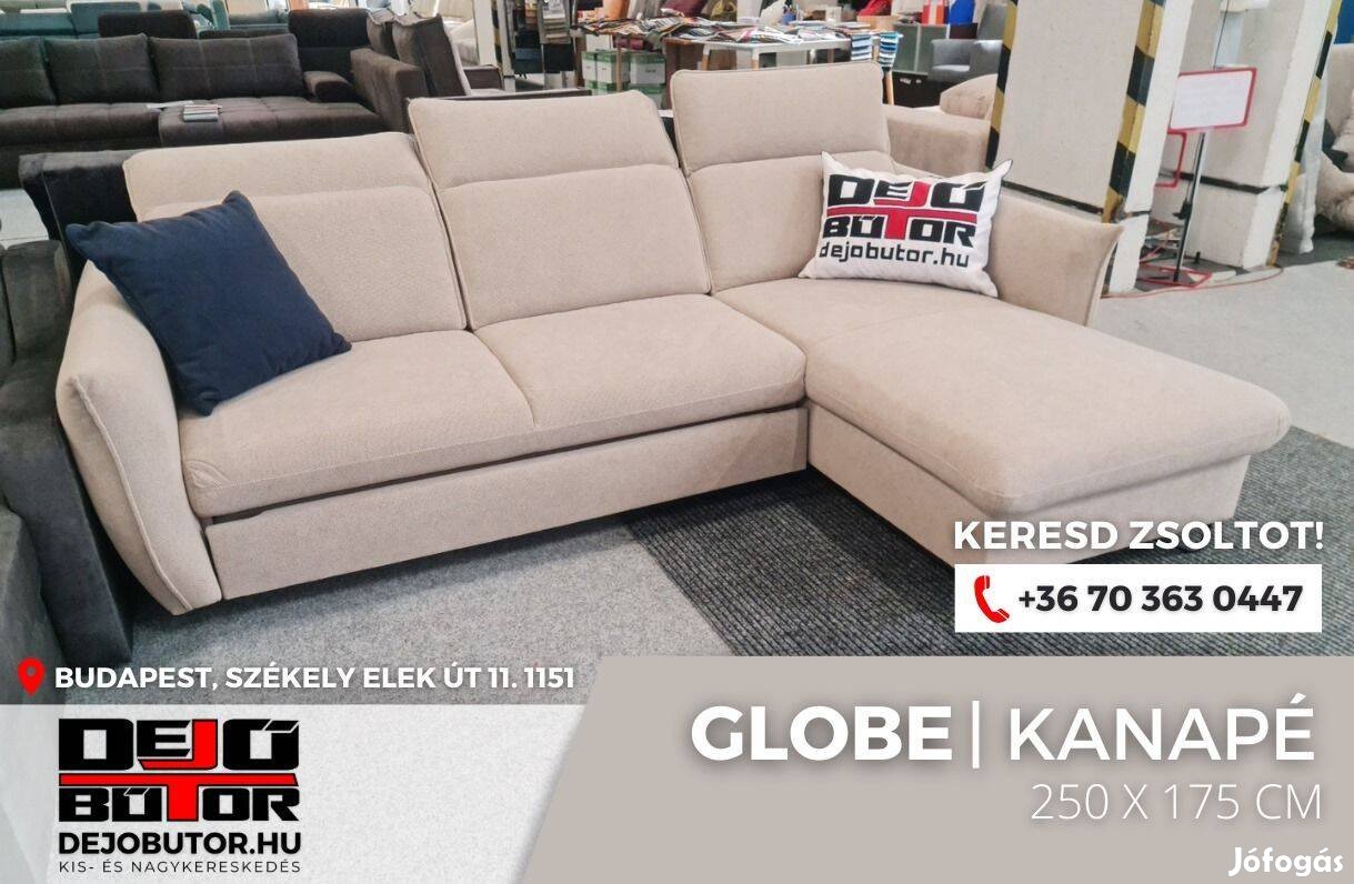 Globe sarok krém kanapé bútor ülőgarnitúra rugós 250x175 cm ágyazható