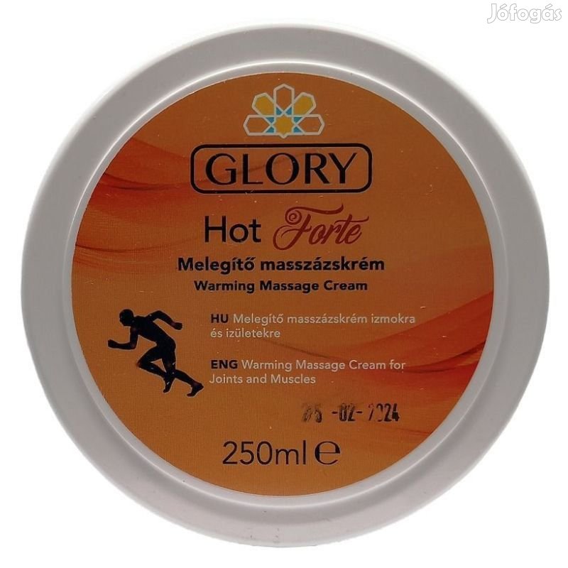 Glory Hot Forte melegítő masszázskrém 250ml