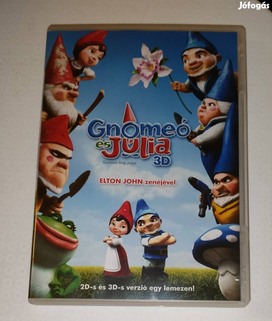 Gnomeó és Júlia 2d és 3d verzió dvd Elton John zenéjével 