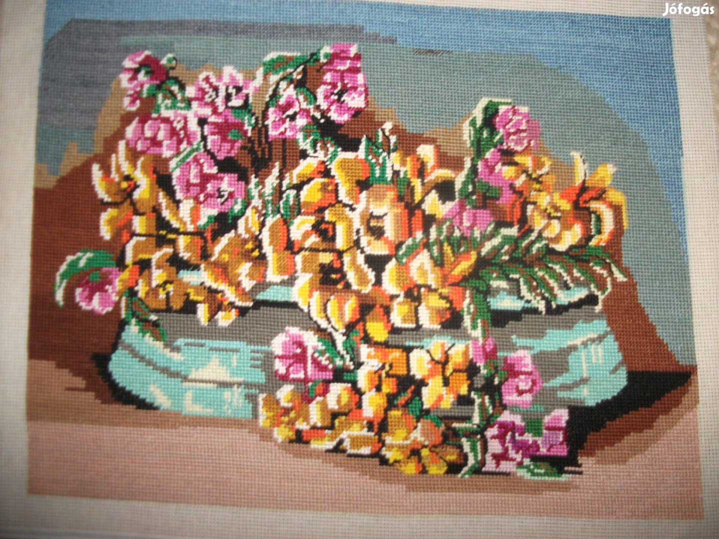 Gobelin csendélet kivarrva