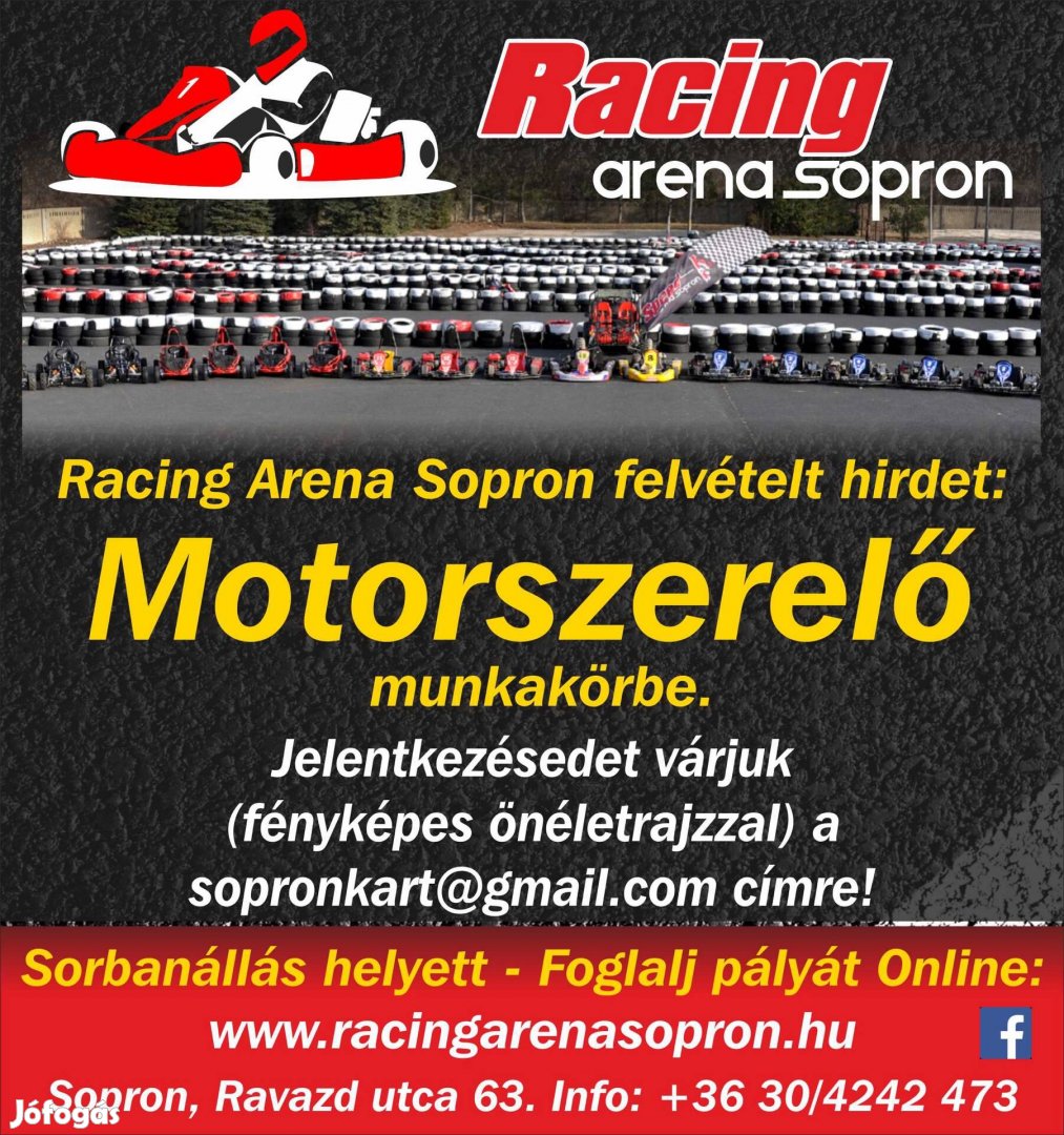 Gokart szerelőt keresünk!