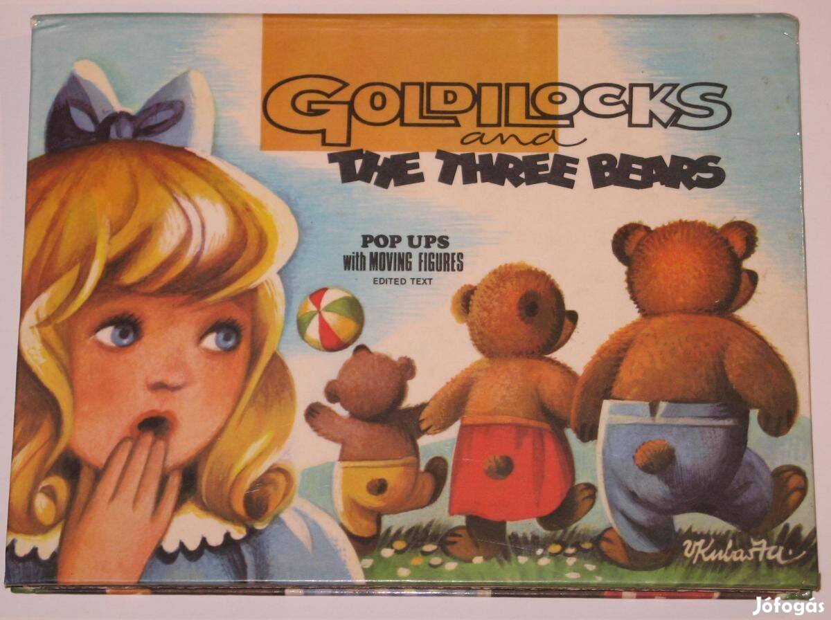Goldilocks and the Three Bears 1974 Kubasta térbeli mesekönyv angol