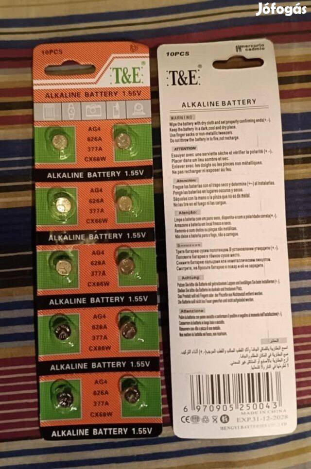 Gomb elem AG4/626A/377A/CX66W 10 db