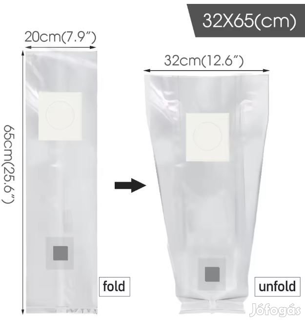 Gombatermesztő Zacskó Óltó és SzŰrőszeleppel 32x65cm  (6172)