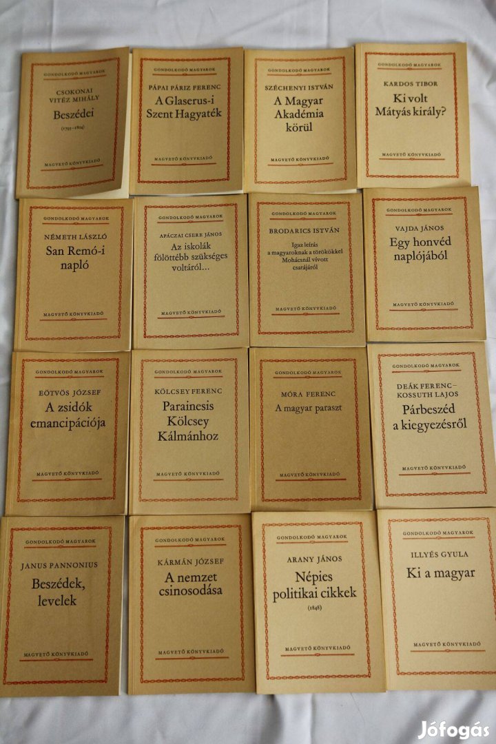 Gondolkodó magyarok Magvető Könyvkiadó sorozat 16db könyv / könyvcsoma