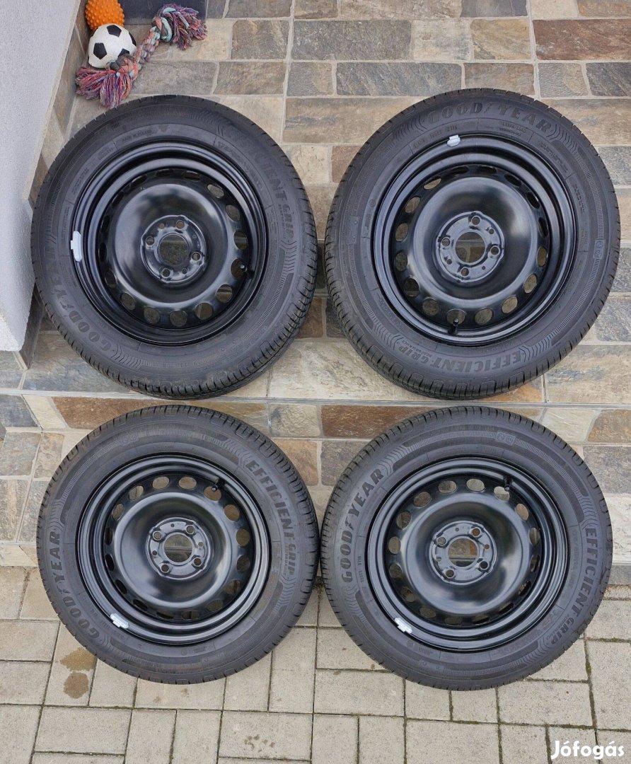 Goodyear 175/65 R14 86T nyári gumi, Fiat500 acélfelnin, Új 4db