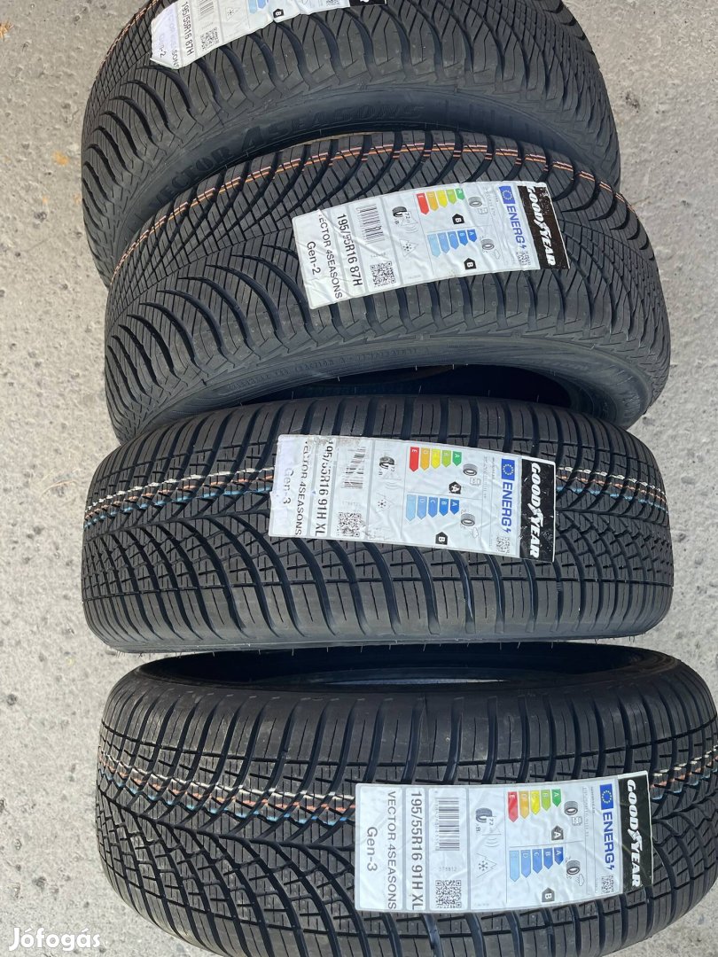 Goodyear Vector 4Seasons 195/55r16 4db új négyévszakos gumi eladó