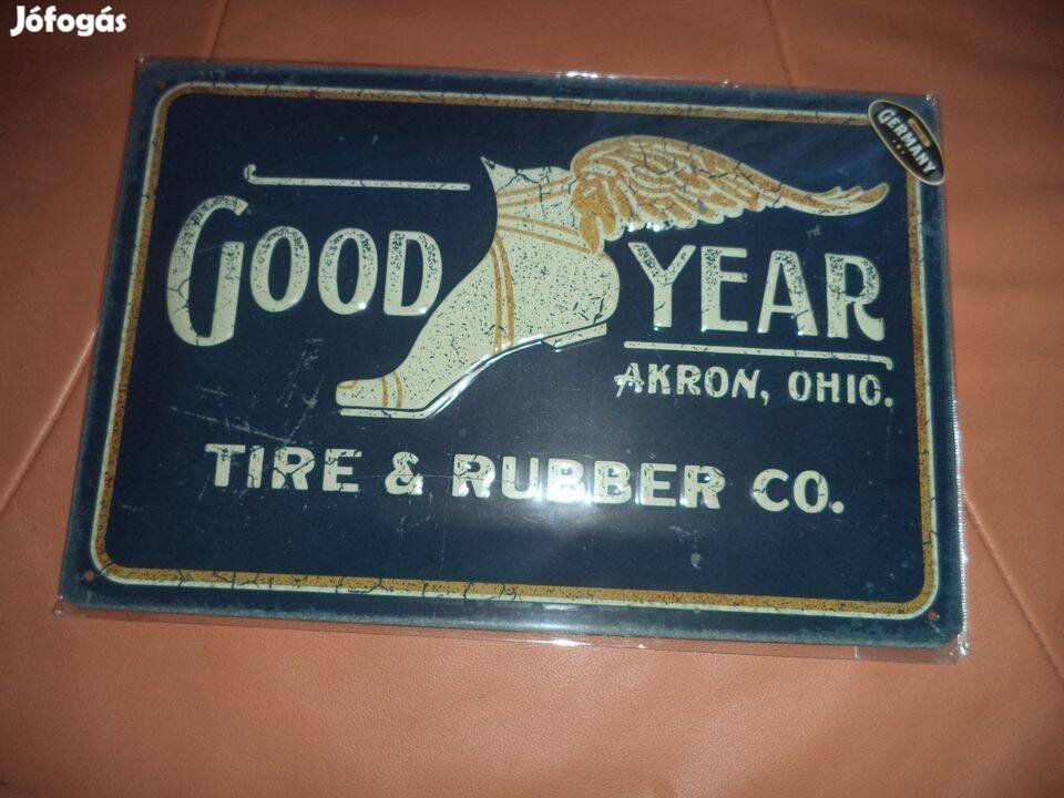 Goodyear Wing Logo 1901 Fémtábla eladó