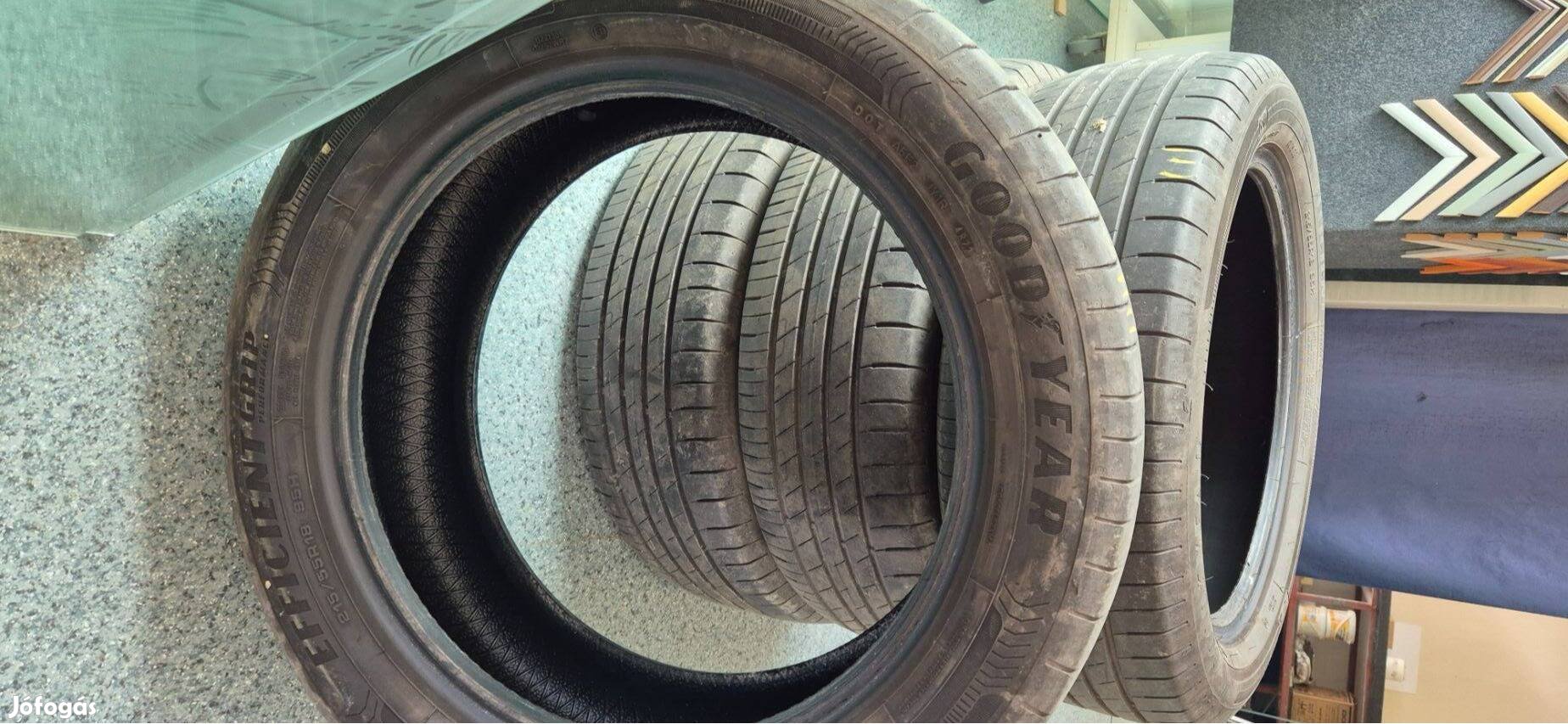 Goodyear nyári gumi szett, 2 éves , 215/55/R18