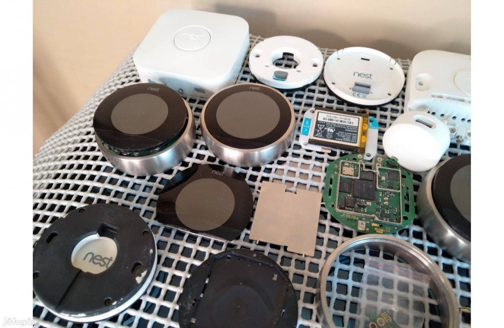 Google NEST Gen 2 EU és Gen 3 EU verziós okostermosztát alkatrészek