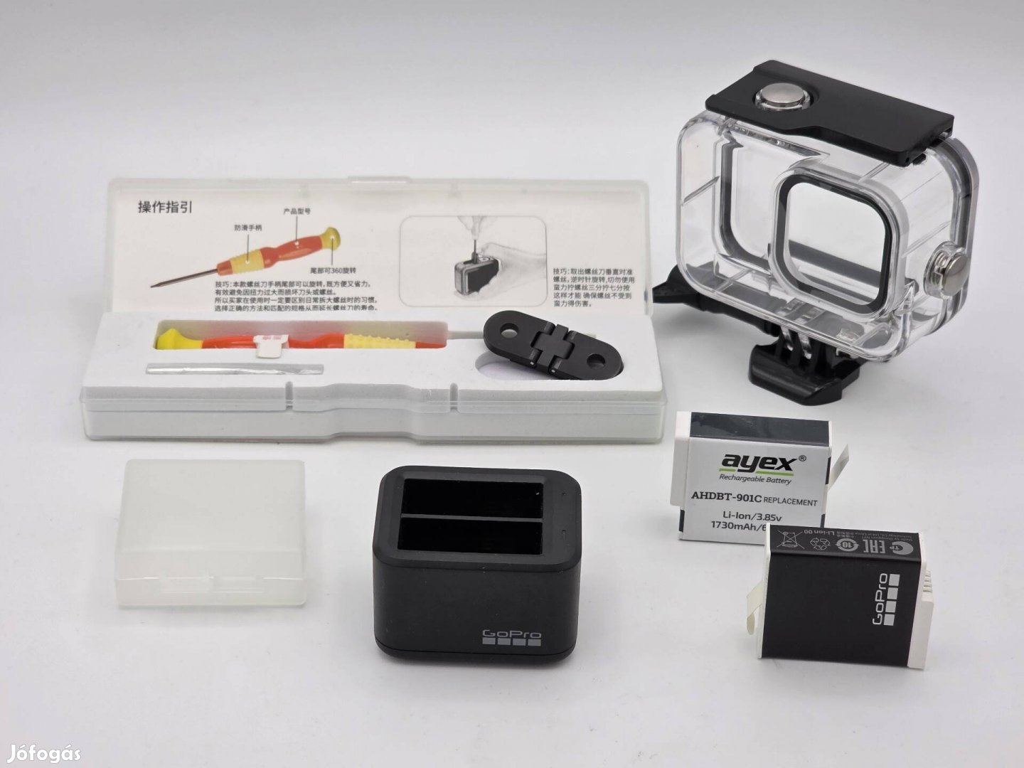 Gopro Hero 9-12 tartozék csomag akku, töltő, tok