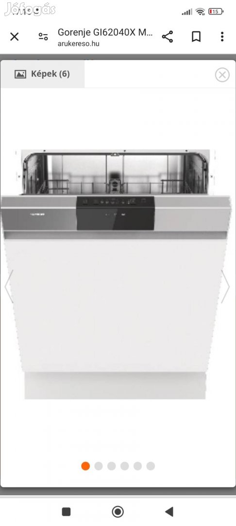 Gorenje GI62040X beépíthető 13 teritékes mosogatógép garanciával 
