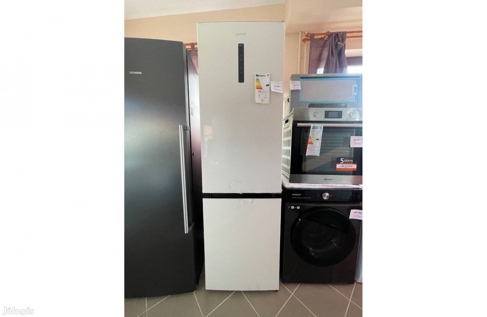 Gorenje Nrk6202AC4 alulfagyasztós Nofrost hűtő,A++,331L.(225e.helyett)