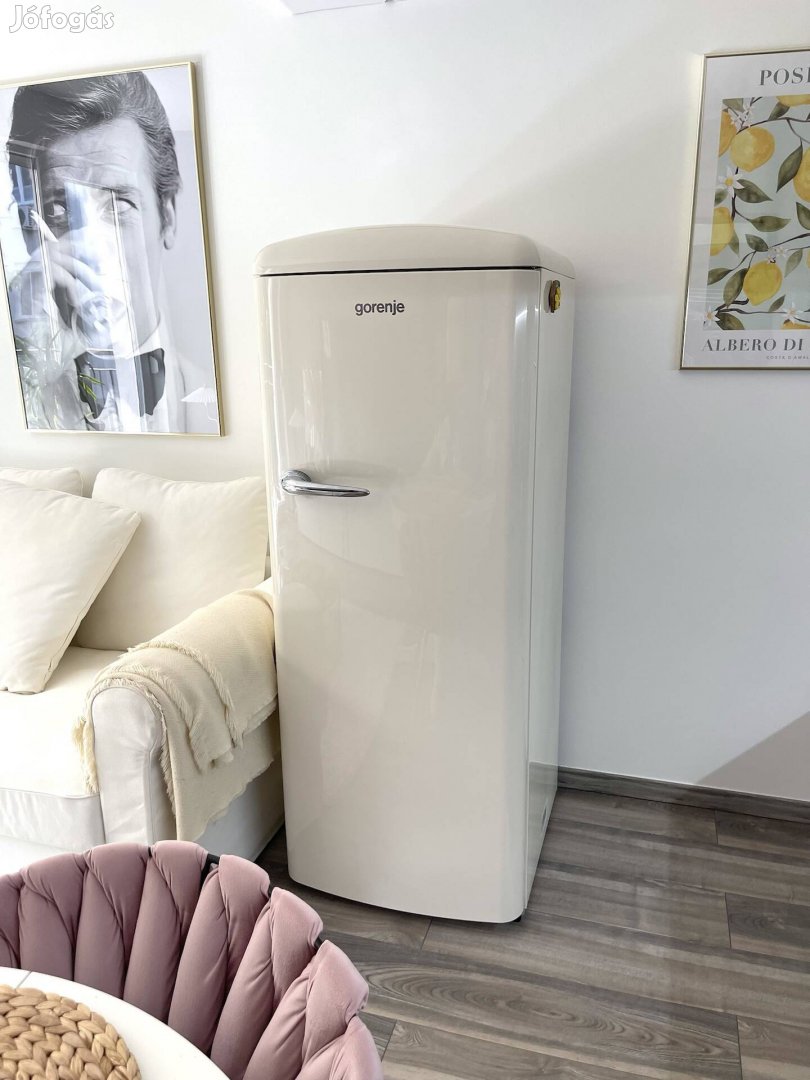 Gorenje Retro ORB153C hűtőszekrény pezsgő színben